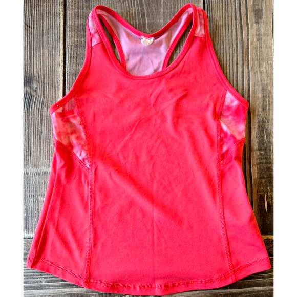 Umbro Girls Tank Top Small Pink Mesh Scoop Neck Racerback Activewear Running - Picture 1 of 8